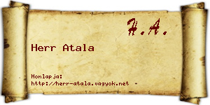 Herr Atala névjegykártya